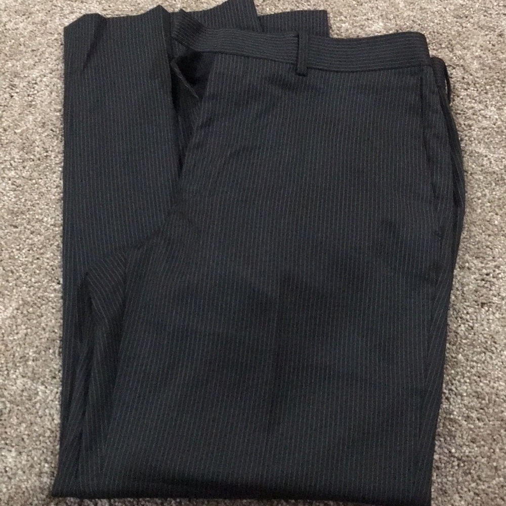 Black pinstripe dress pants - binb b44 44b
